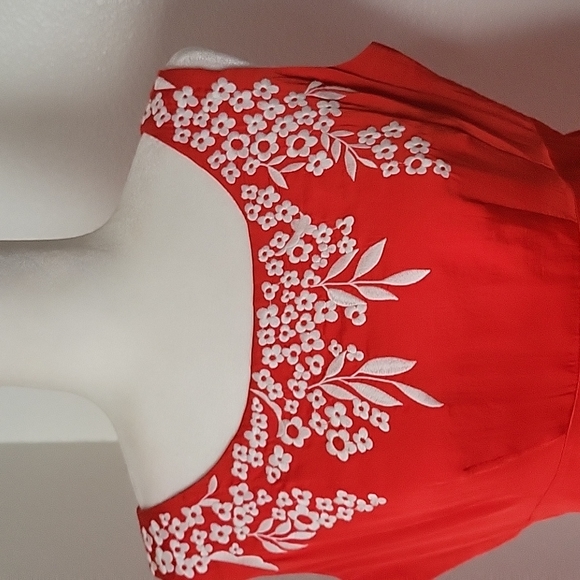 Antonio Melani Orange Embroidery Floral  Dress Size 12 - Picture 12 of 15